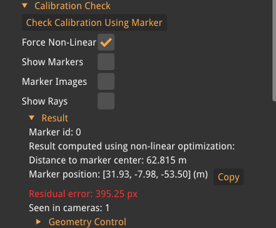 stitched video calibration check