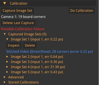 stitched video images